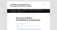 Desktop Screenshot of foraristotelians.info
